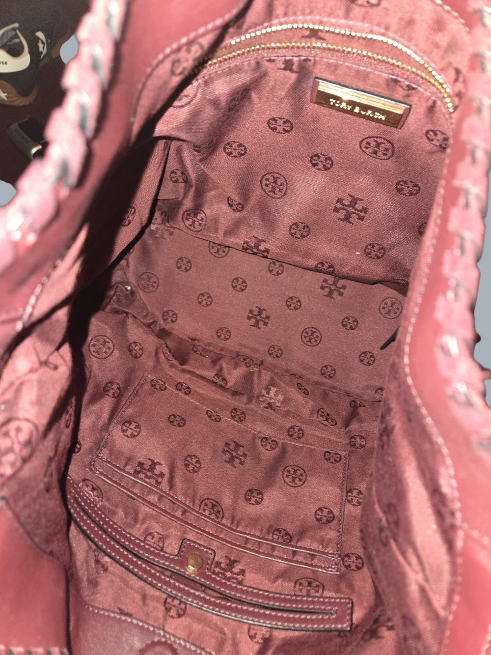 Tory Burch Suede Hobo Shoulder Bag - Burgundy